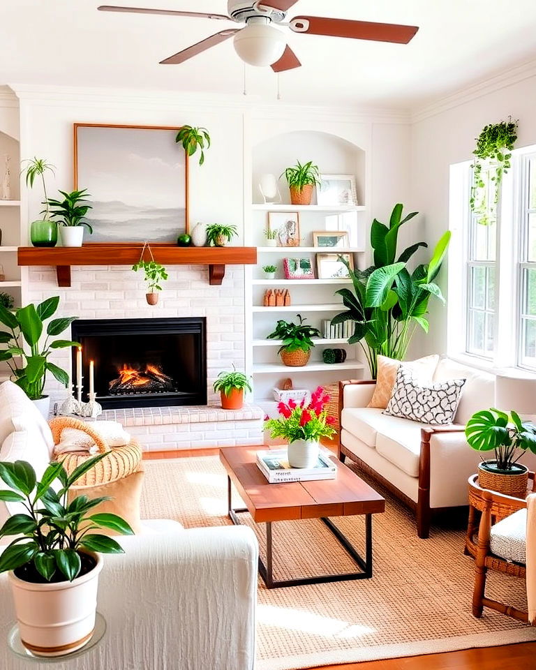 greenery for freshness and color living room