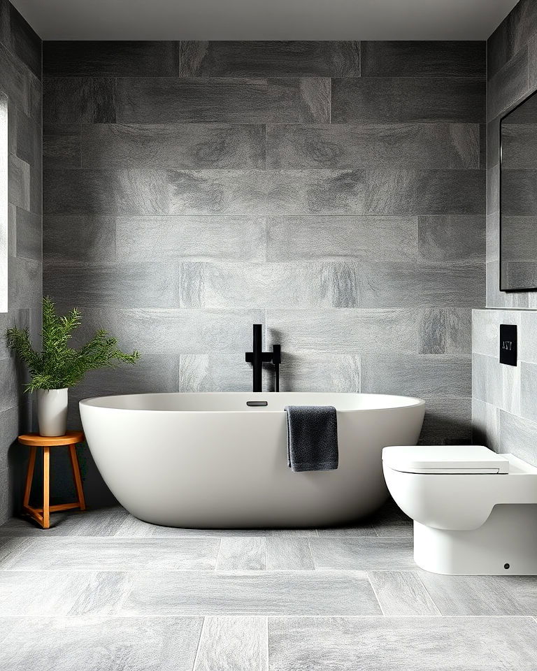 grey slate tiles for a rustic atmosphere