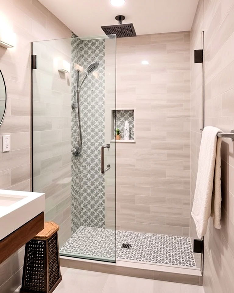 half wall shower divider for privacy and openness