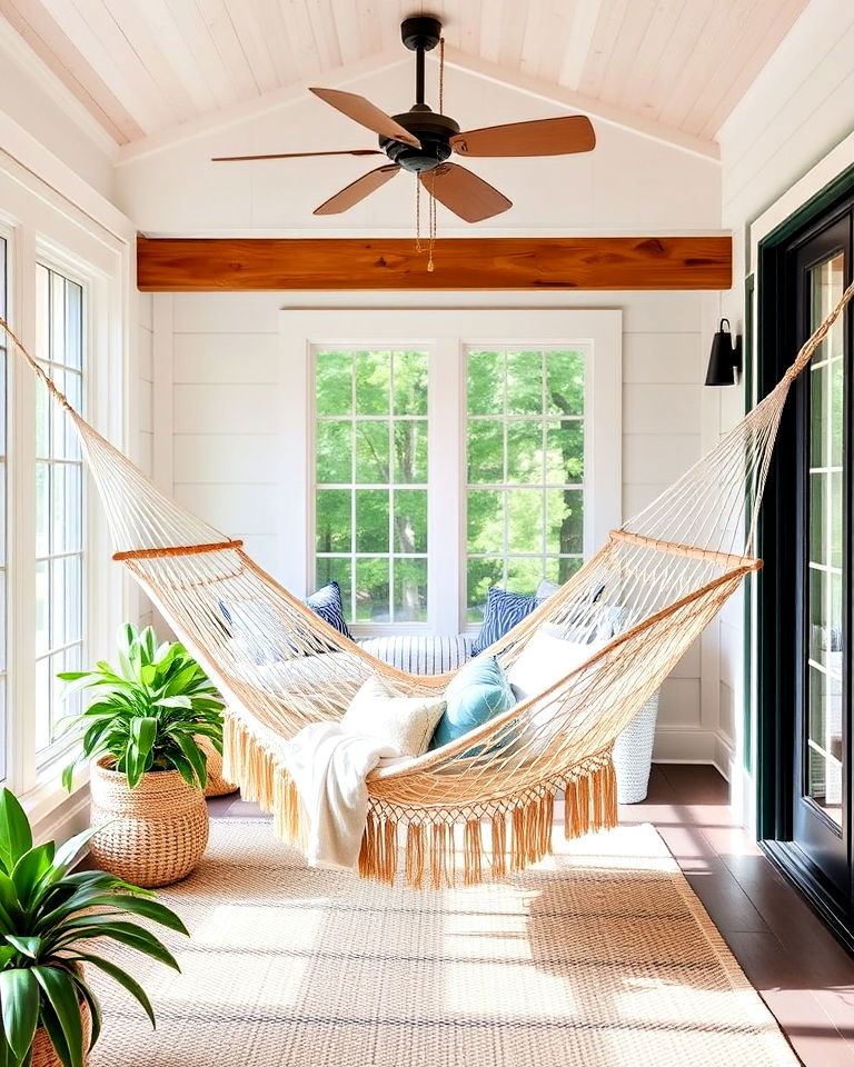 hammock lounge area