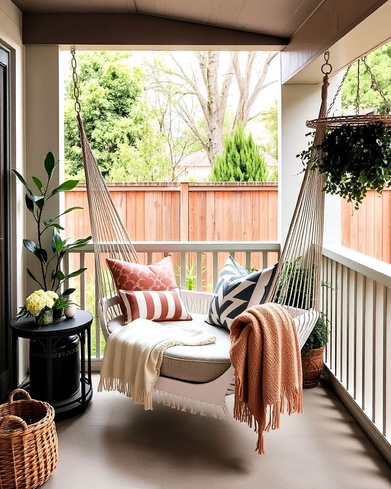 hammock or swinging chair retreat