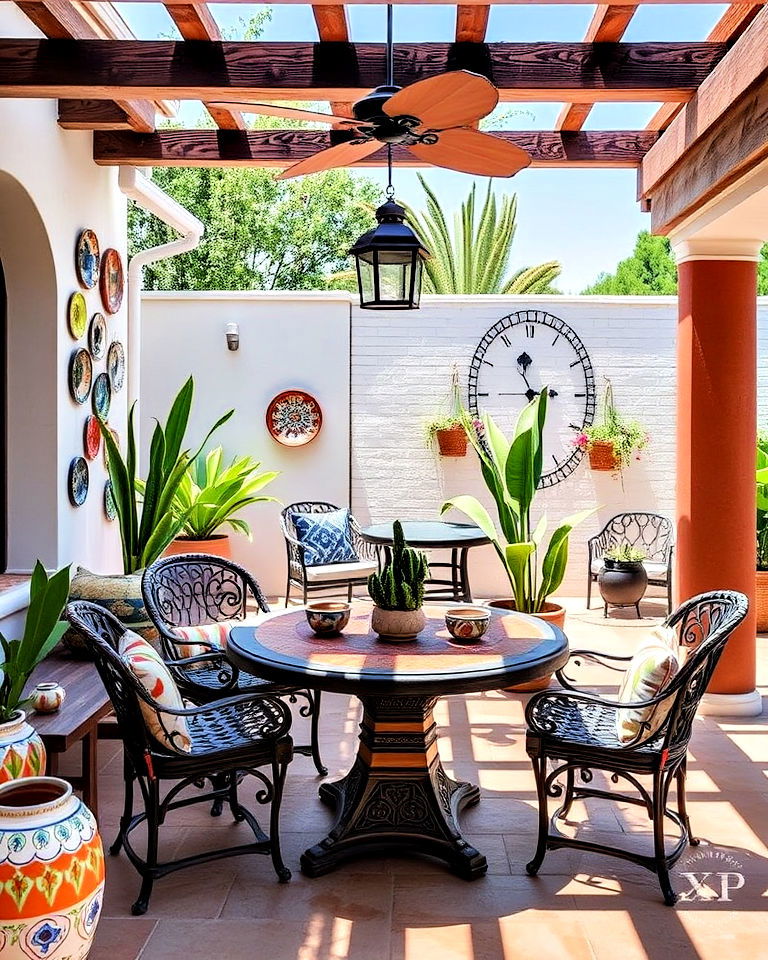 hand painted ceramic accents for patio
