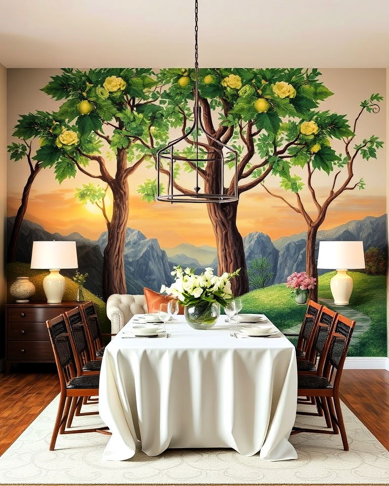 hand painted murals for artistic flair