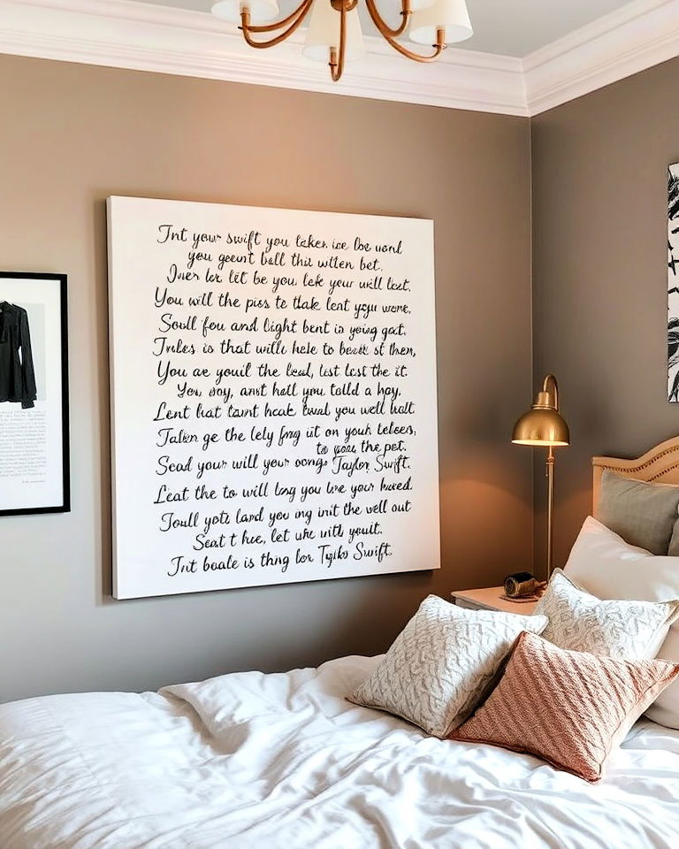 handwritten taylor swift lyric canvas