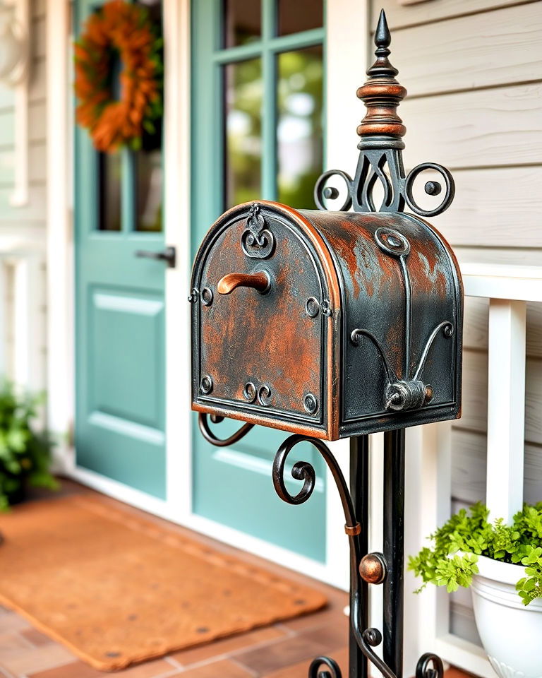 hang a vintage style metal mailbox