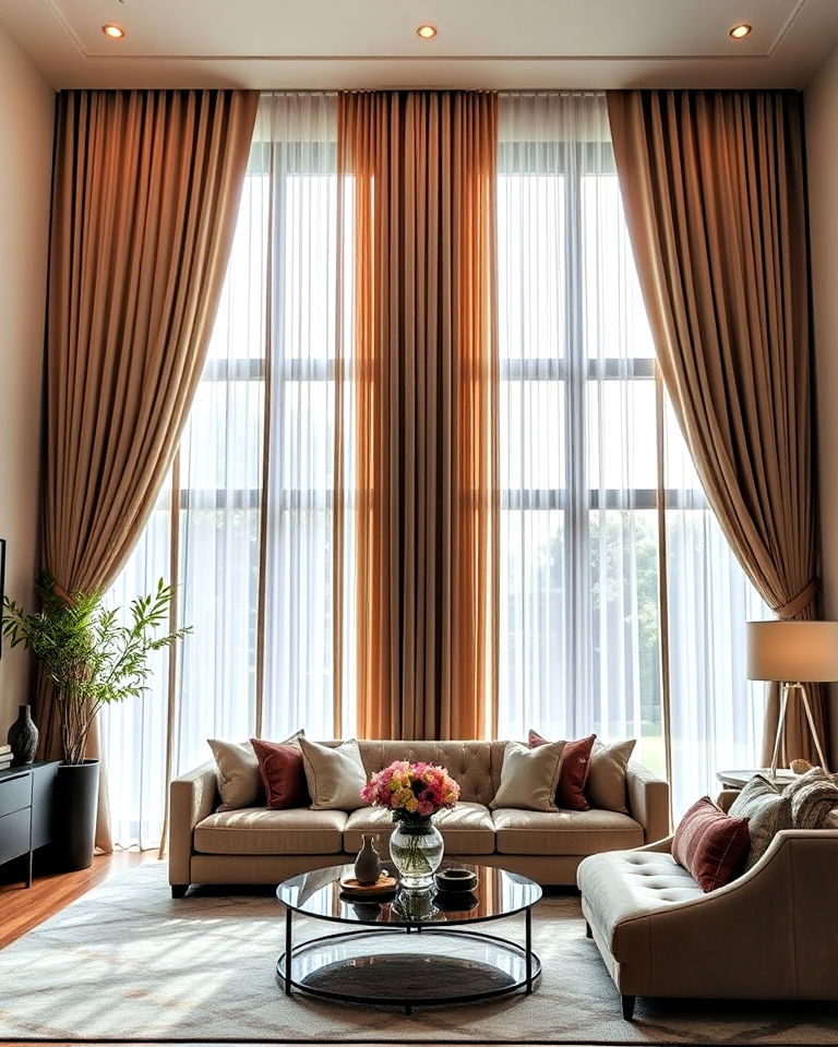 hang drapes for elegance and softness