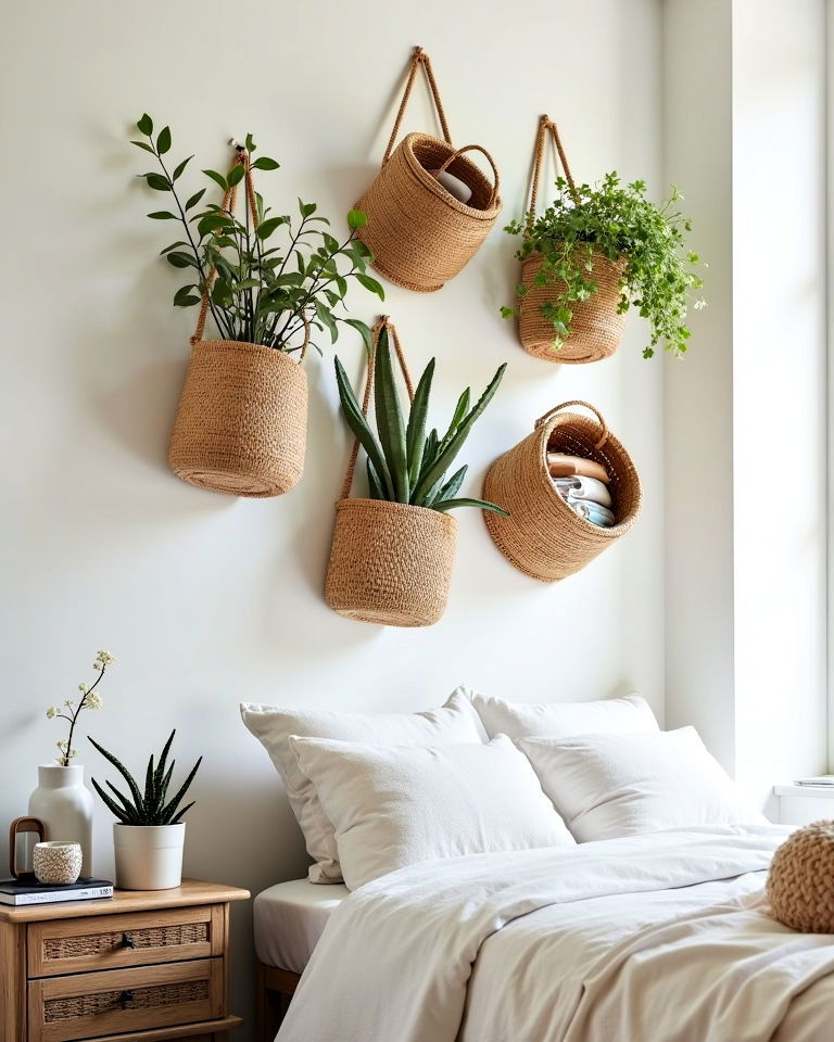 hanging baskets to to add extra storage