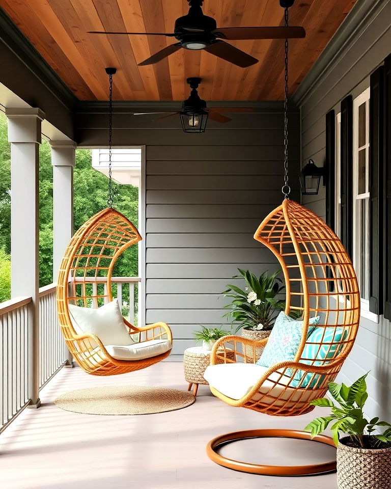 hanging chairs for a playful touch