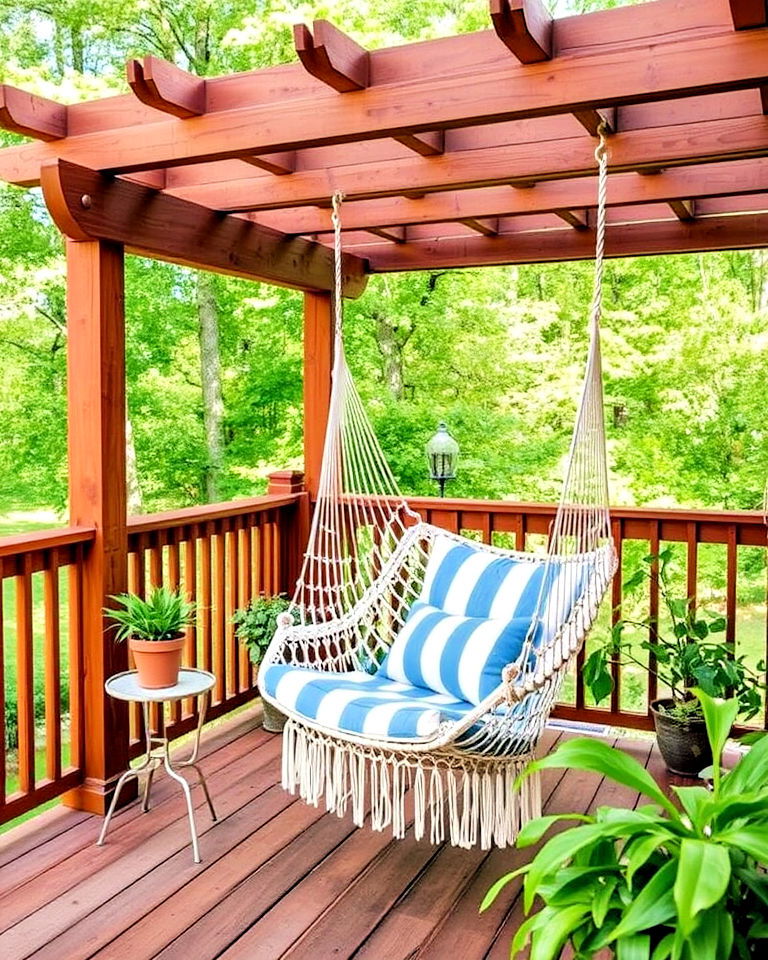 hanging swing or hammock chair