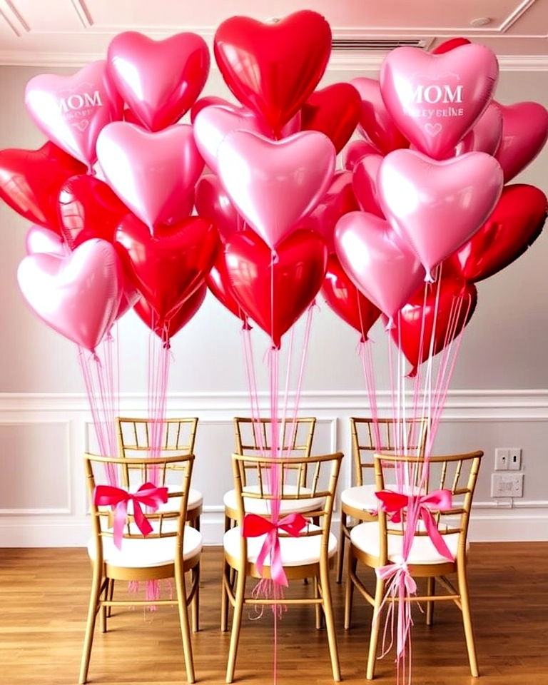 heart shaped balloons for mother s day decoration