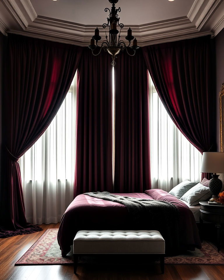 heavy drapes for a cozy atmosphere