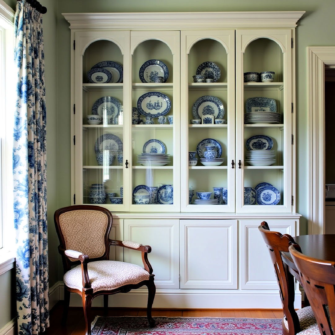heirloom china display t o add personal touch