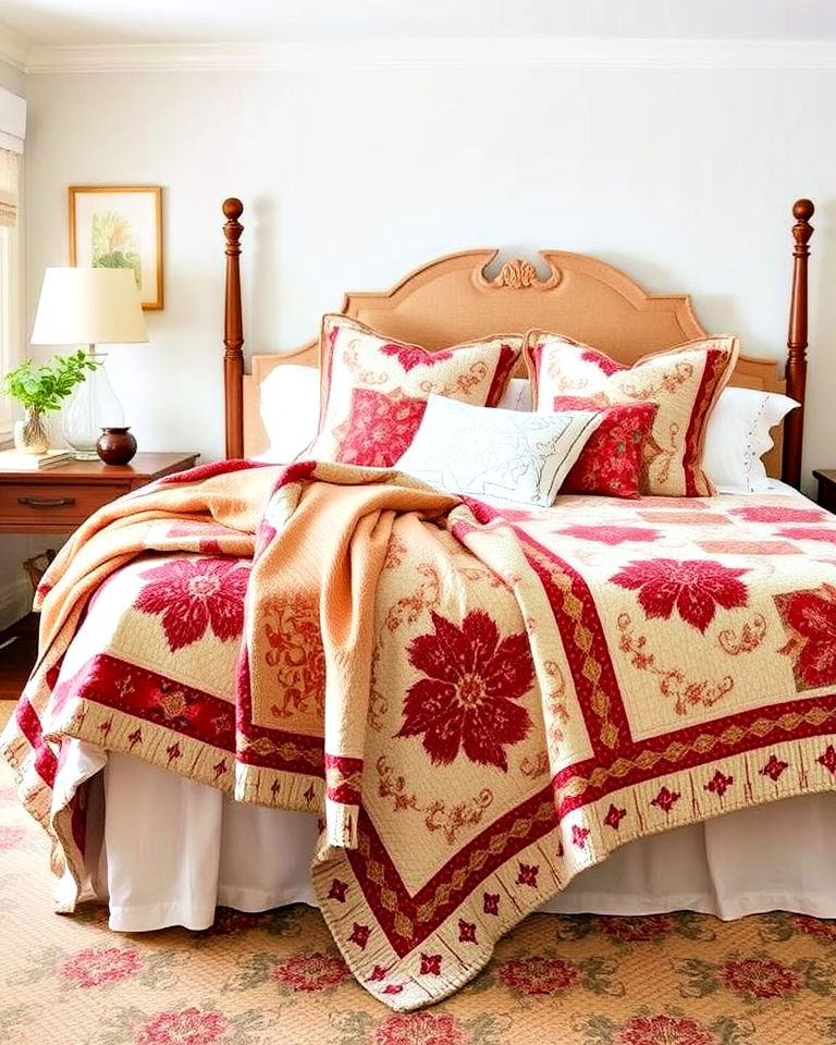 heirloom quilts for grandmillennial bedroom