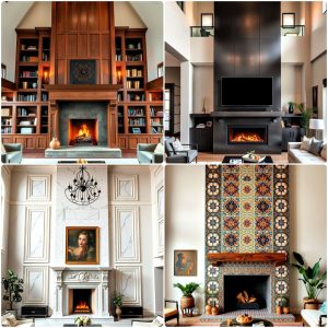 high ceiling fireplace ideas