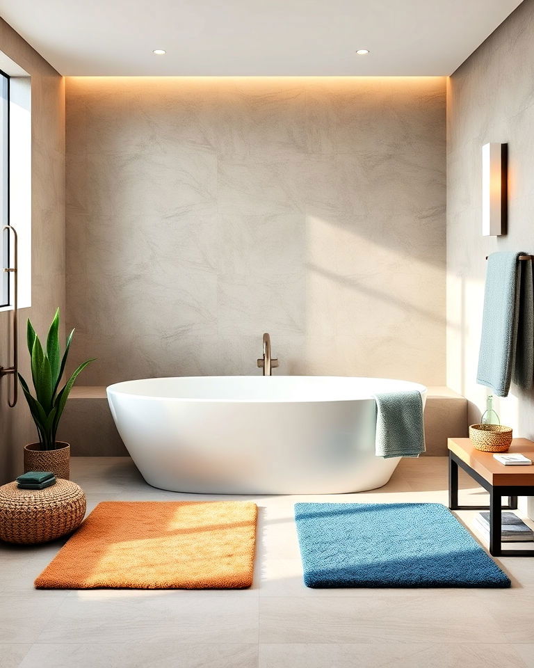 his and her bath mats bathroom