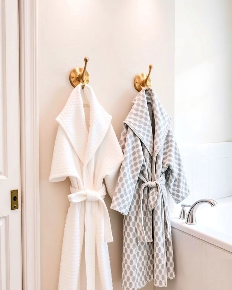 his and her robe hooks for bathroom