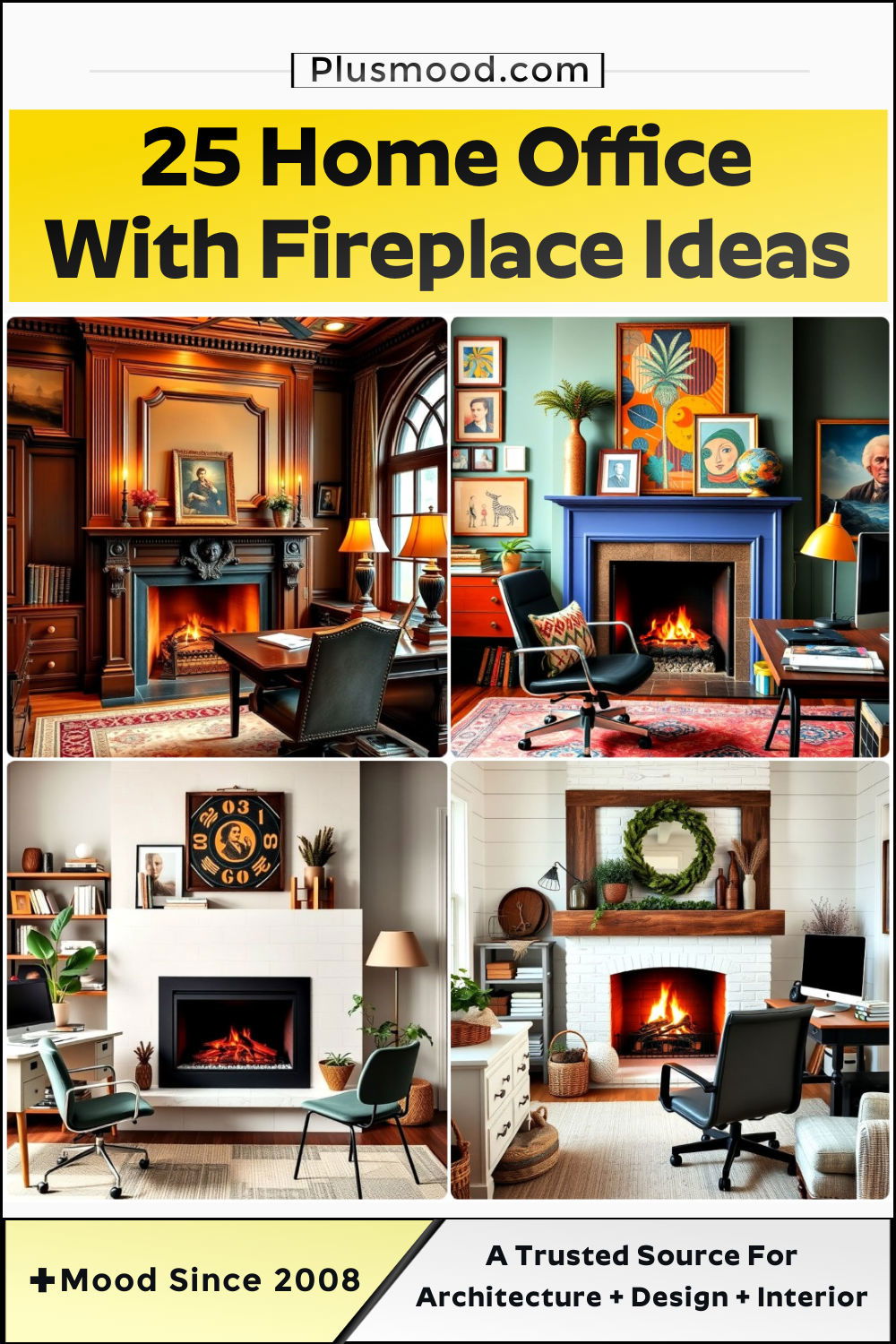 home office with fireplace ideas and inspiration