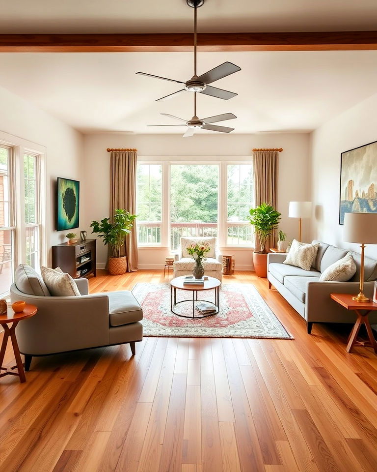 honey toned wood floors for warmth