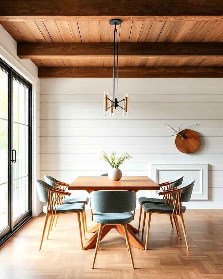 horizontal shiplap for a spacious dining room