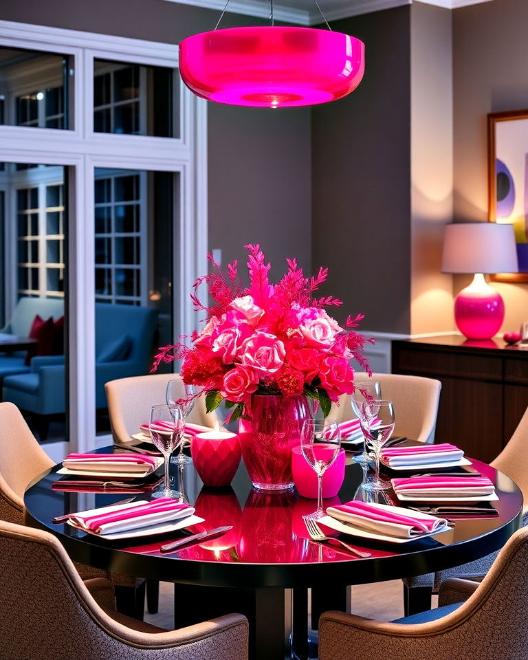 hot pink centerpieces for a vibrant touch
