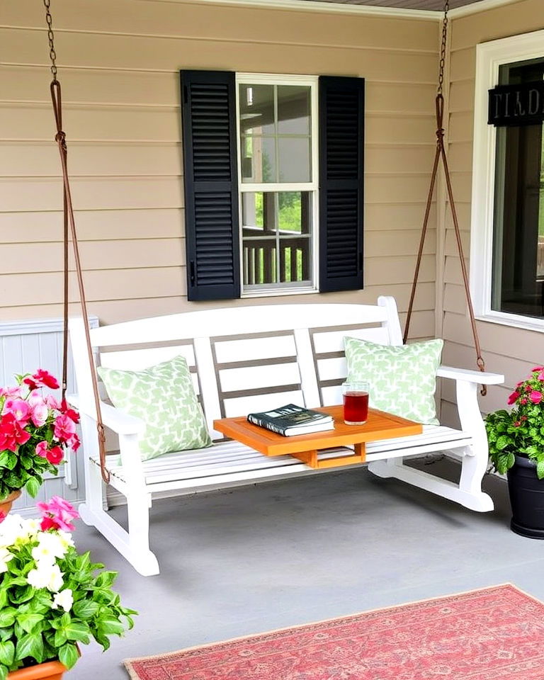 incorporate a porch swing table