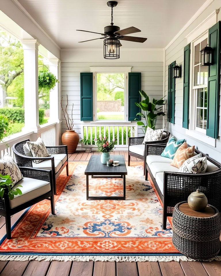 incorporate a statement rug