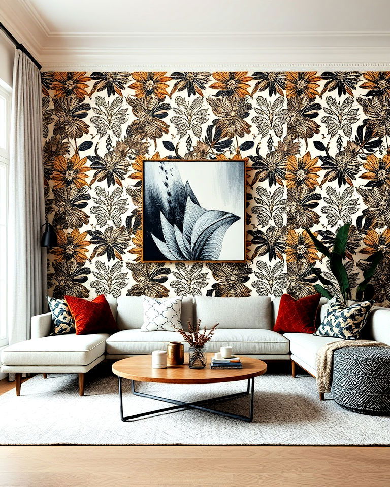 incorporate bold patterned wallpaper