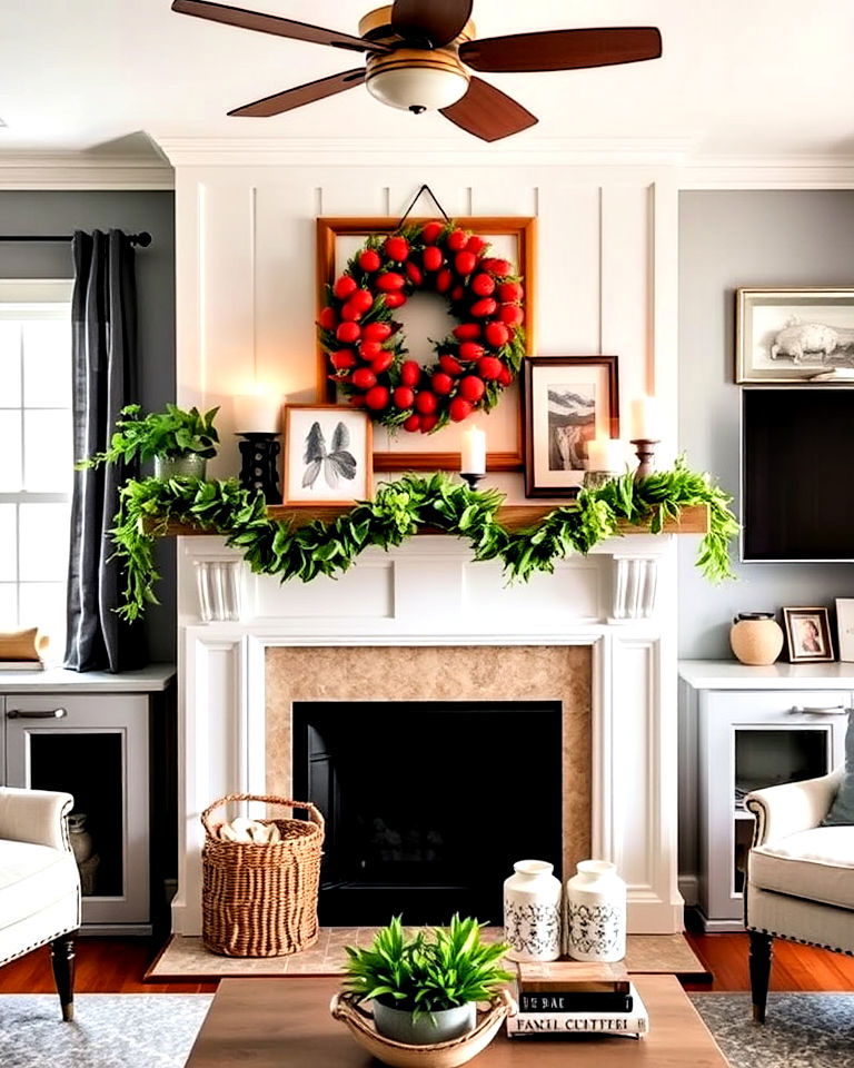 incorporate fireplace mantels as focal points