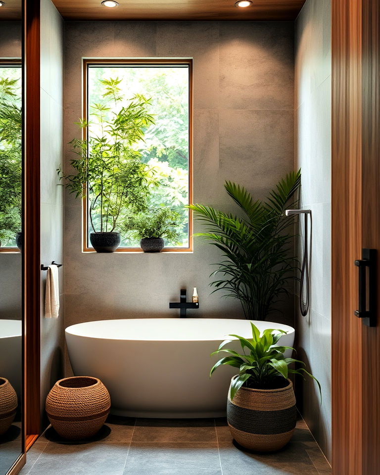 indoor plants for natural vibrancy bathroom