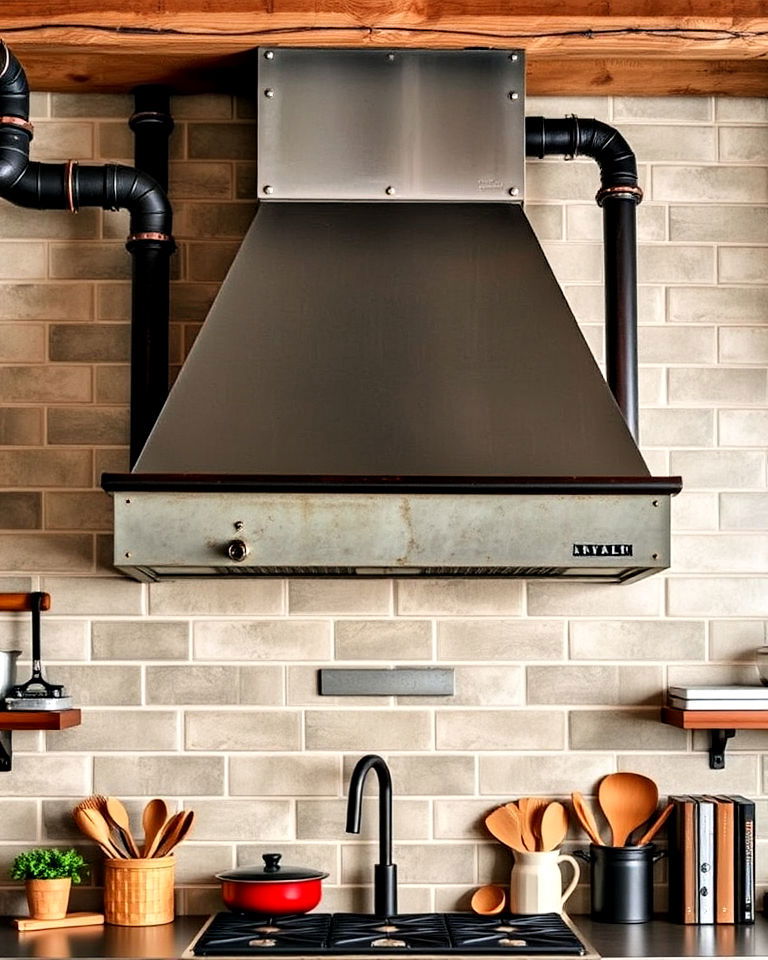 industrial exposed pipe hood