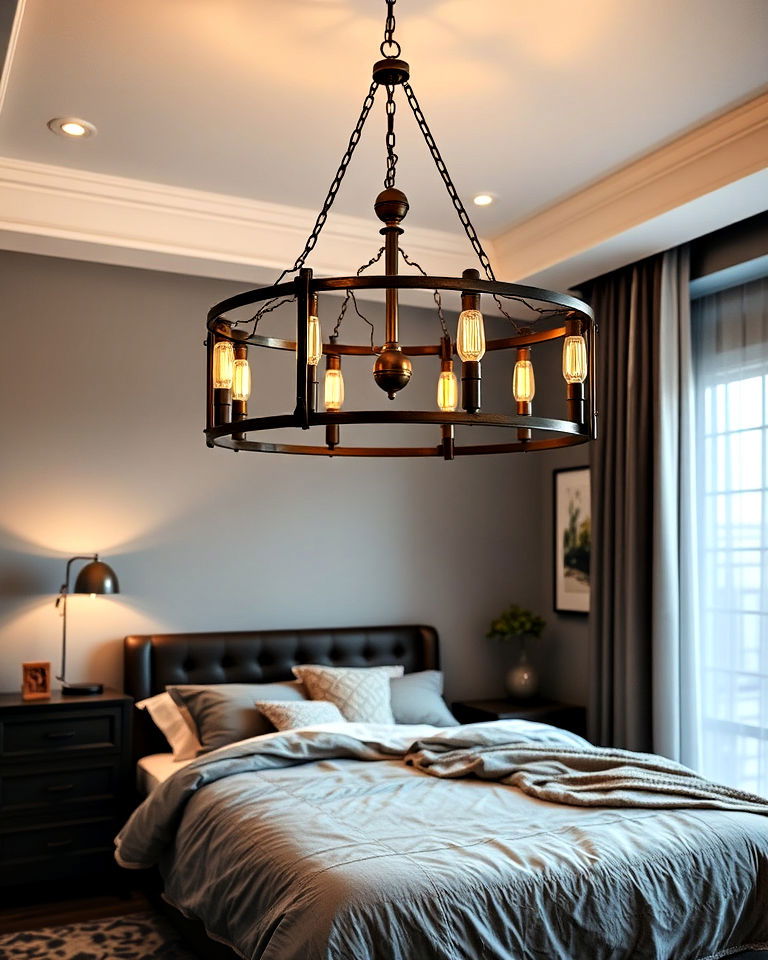 industrial metal chandelier