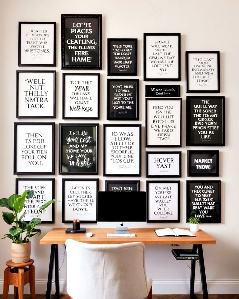 inspirational quote gallery wall