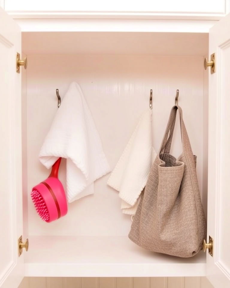 install cabinet door hooks