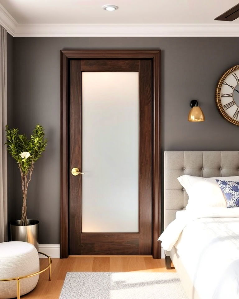 install frosted glass panels door