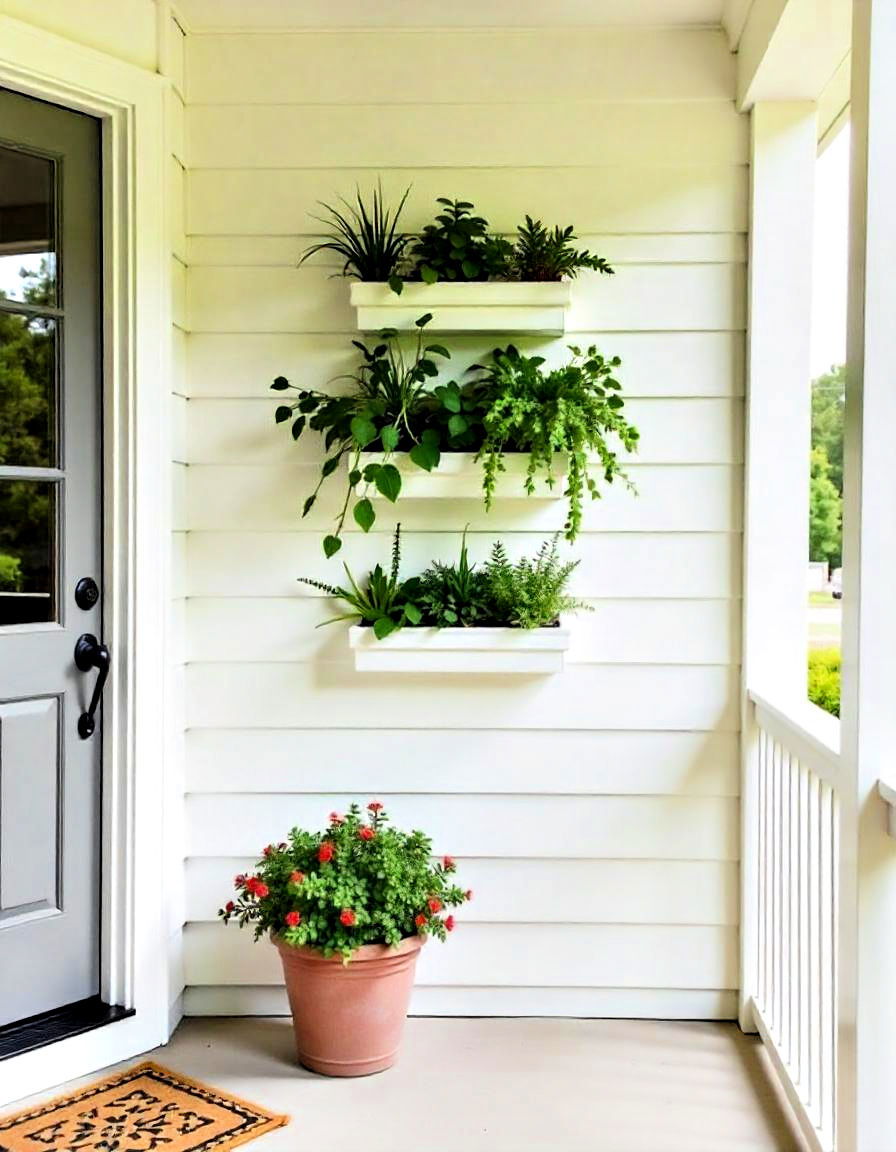 install wall mounted planters