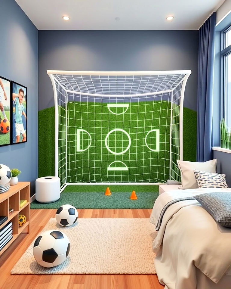 interactive soccer training area