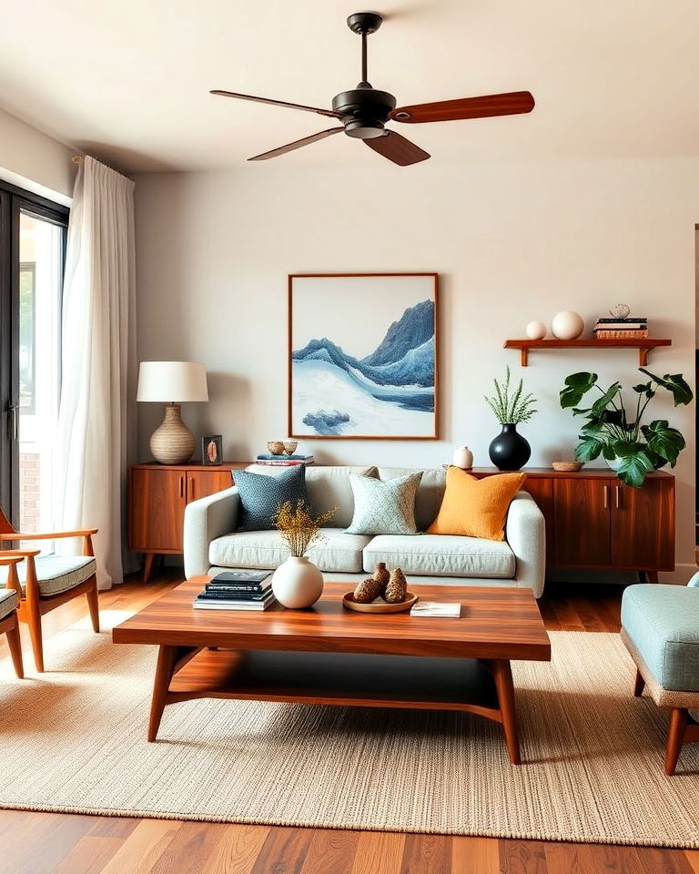 introduce warm wood tones
