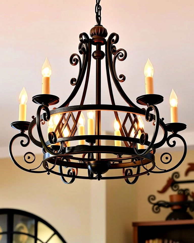 iron chandeliers