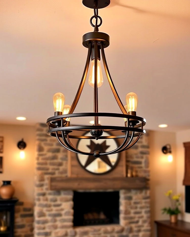 iron light fixtures for industrial charm