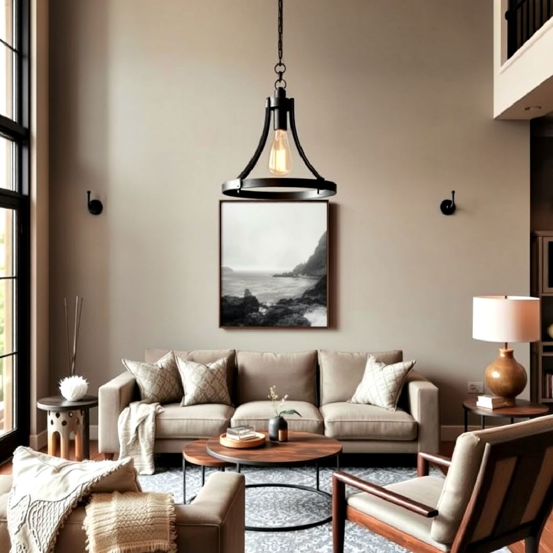 iron light fixtures for small living room