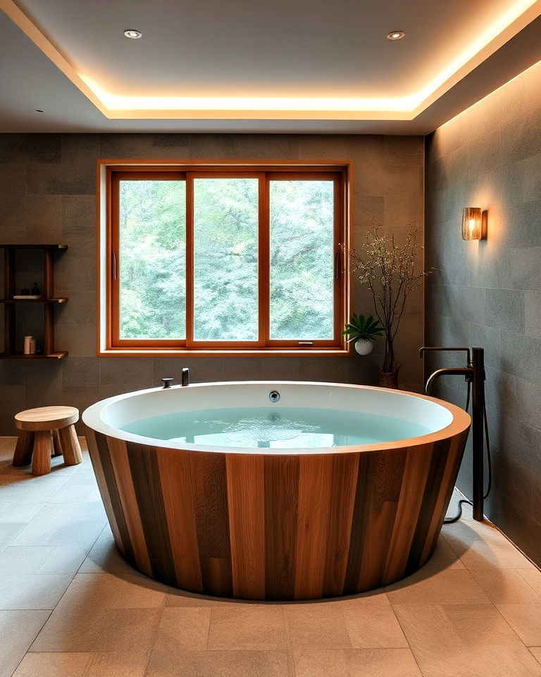 japanese soaking tub for a zen experience