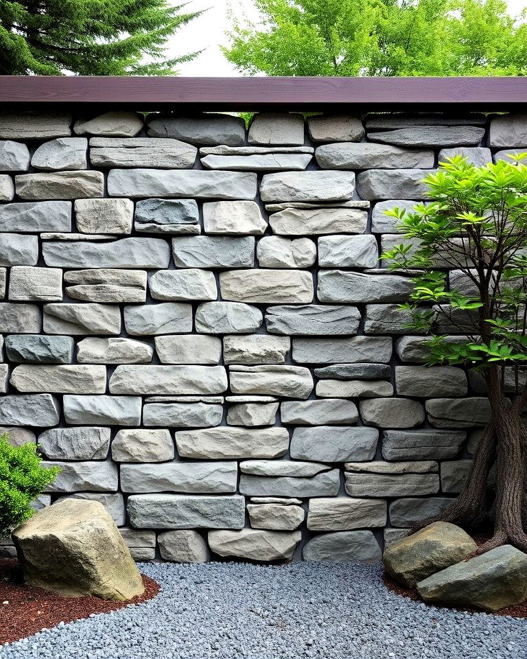 japanese zen garden stone wall for outdoors
