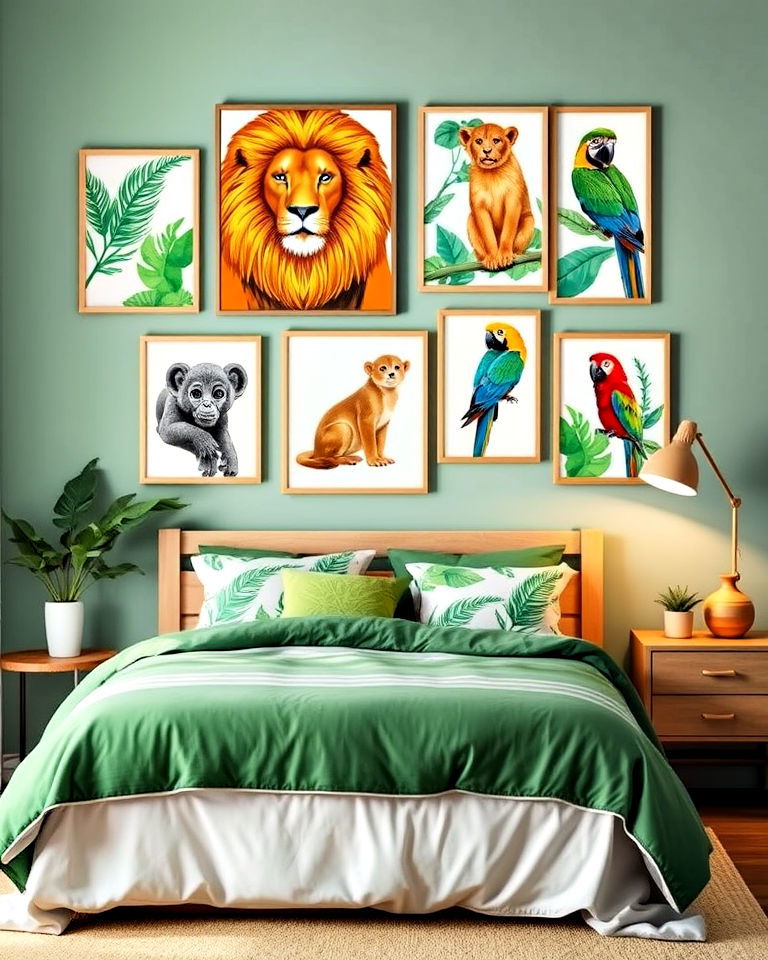 jungle animal wall art