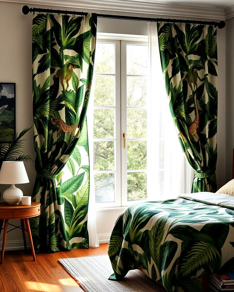 jungle themed curtains