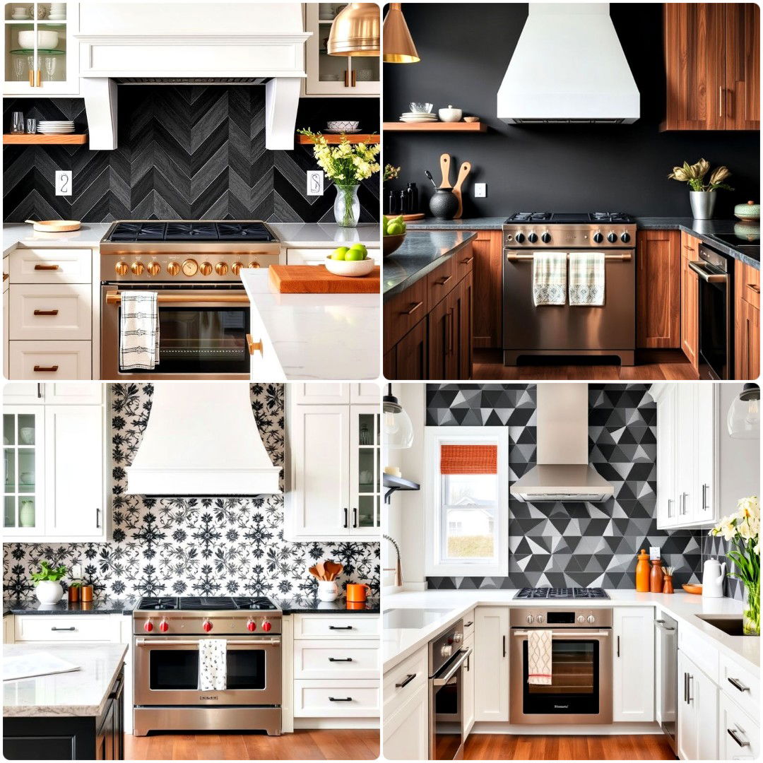 20 Black Backsplash Kitchens for A Bold Look