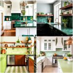 kitchen with green countertops ideas