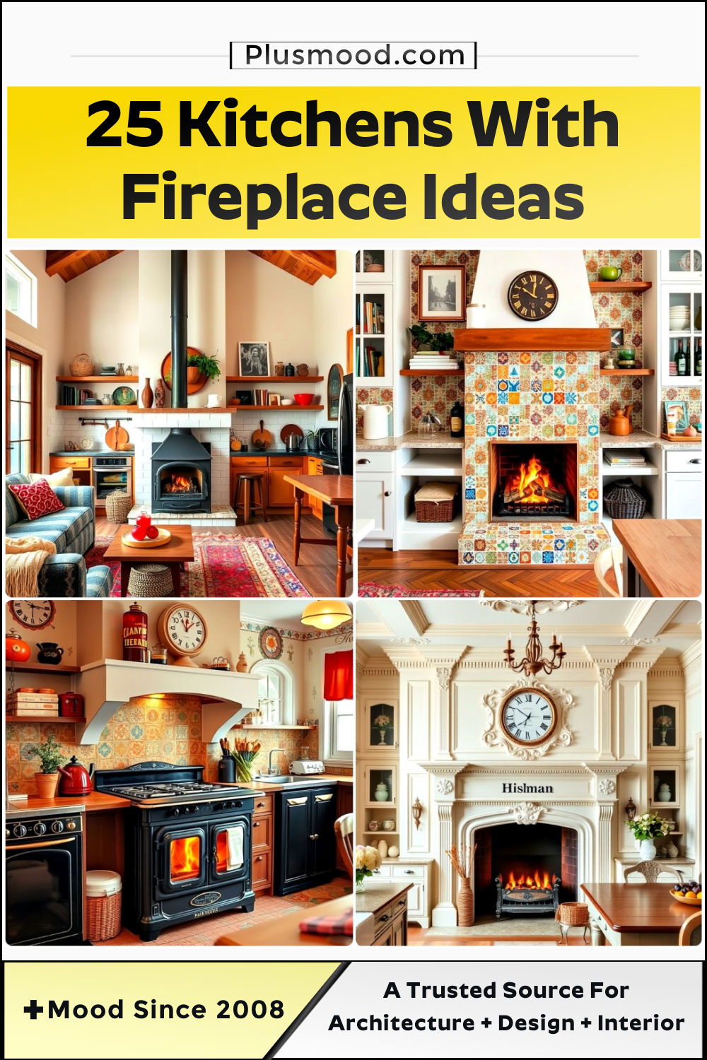 kitchens with fireplaces and inspiration