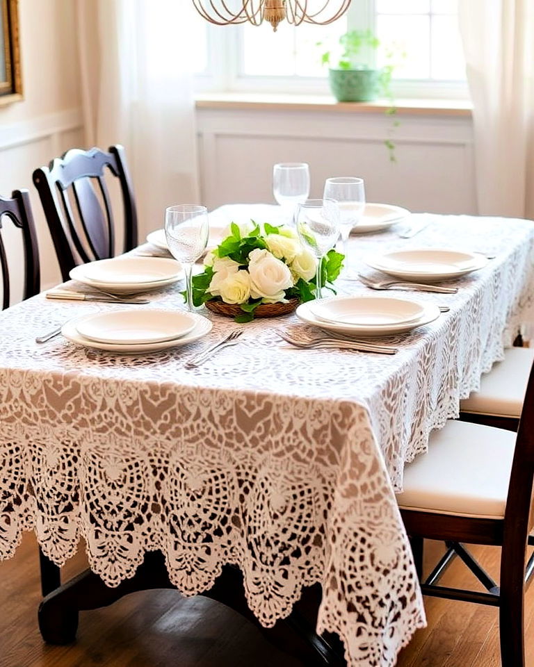 lace tablecloth for mother s day decoration