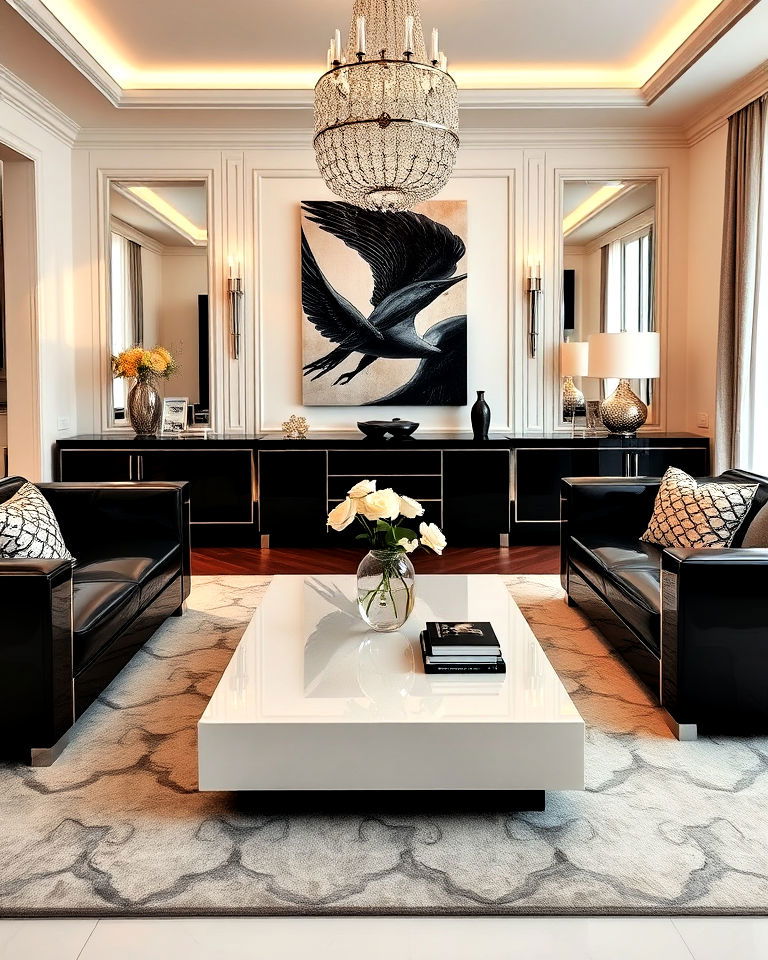lacquered furniture for living room