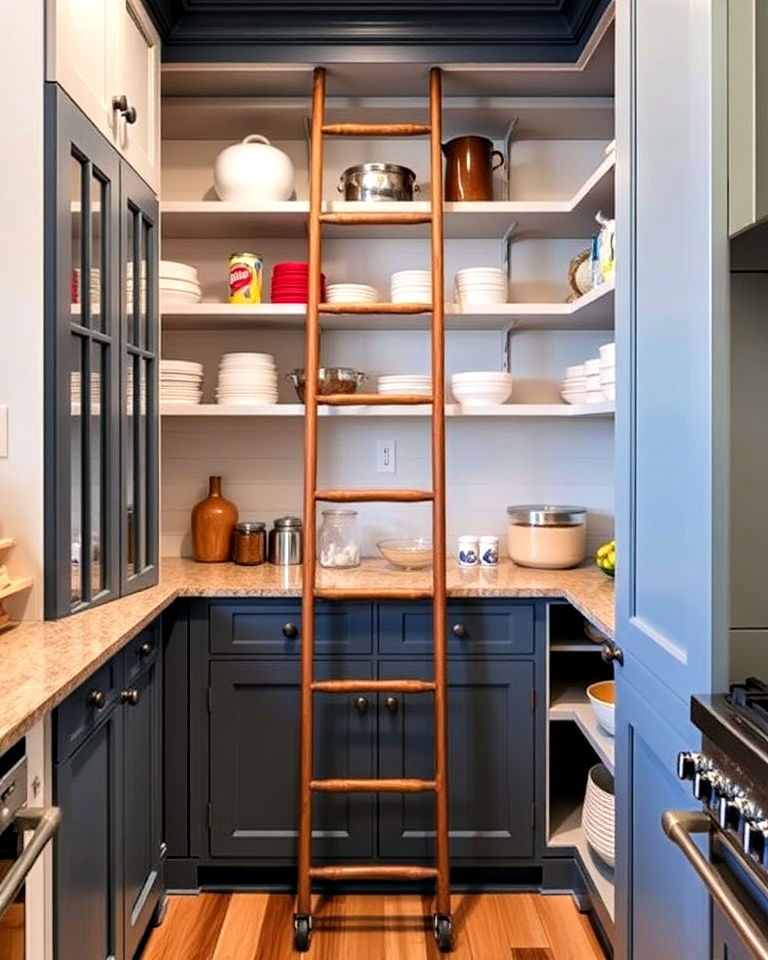 ladder accessible pantry